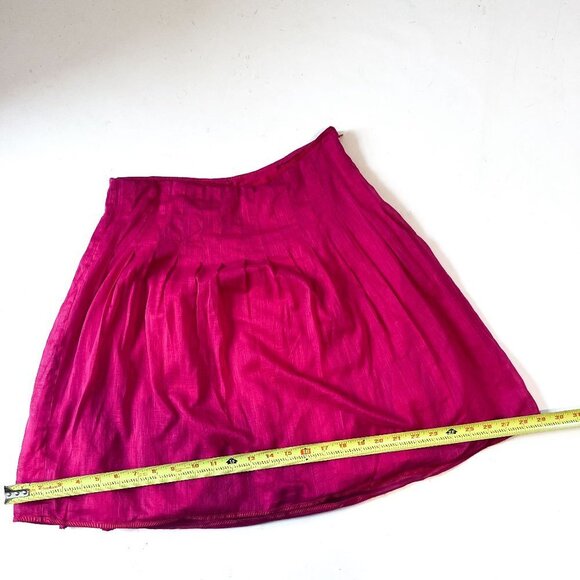 J.Crew Hot Pink Fushia Pleated Crepe Skirt, Size 4 - Picture 10 of 10